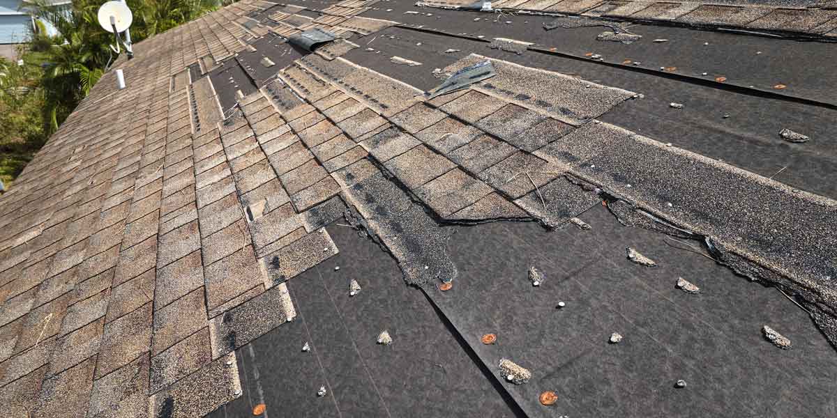 signs of wind damage to roof